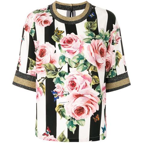 dolce gabbana stripe blouse women's|dolce and gabbana floral blouse.